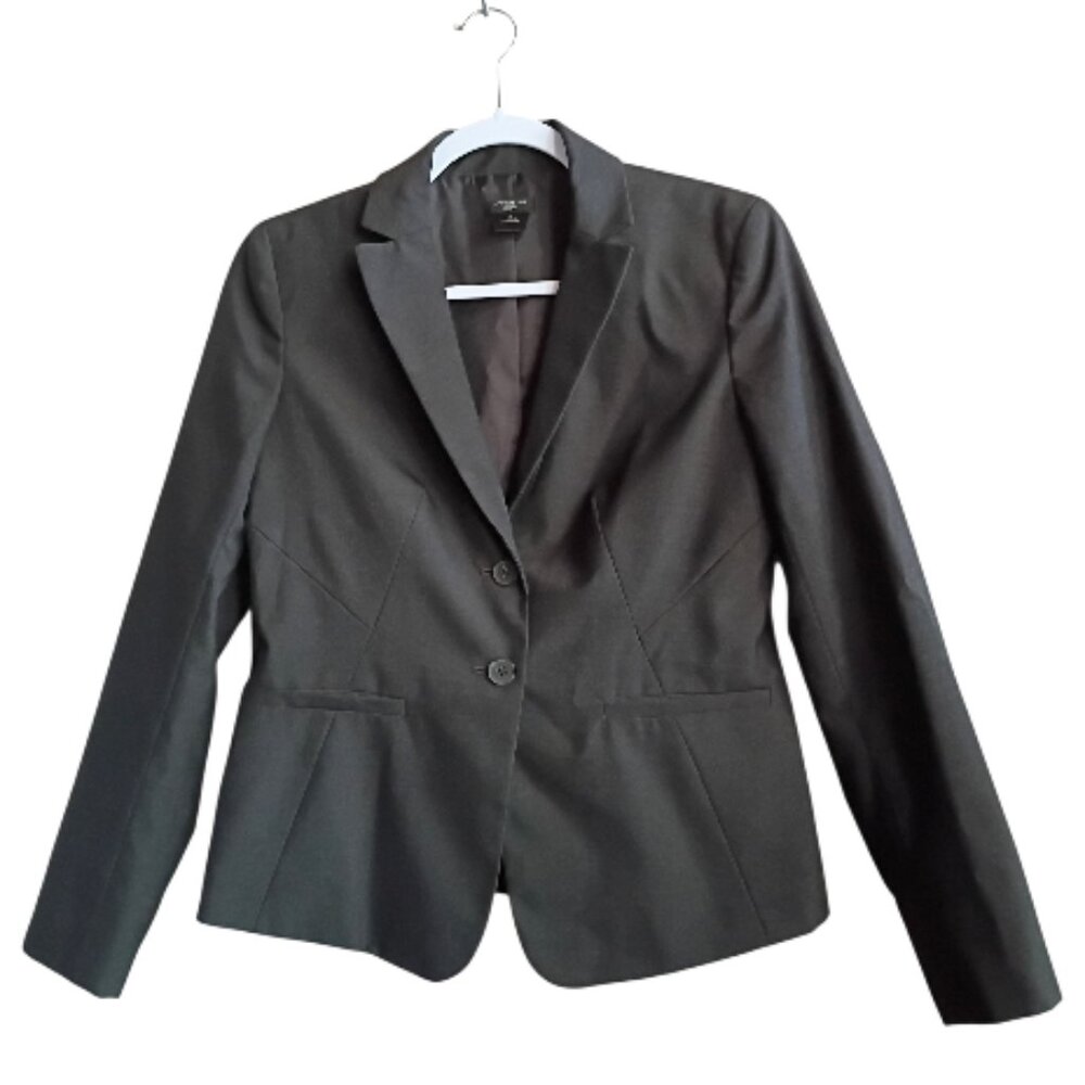 ANN TAYLOR Women's Blazer Dark Brown Petite Lined 4P